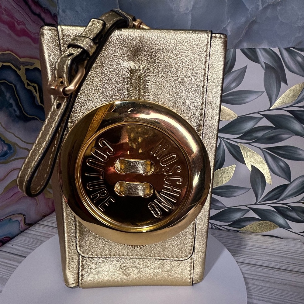 ✨ Couture Moschino Metallic Gold Mini Bag ✨